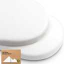 2-Pack Baby Bassinet Sheets Girl, Boy - 33x17 Viscose Derived from Bamboo Bedside Mattress Fitted Bassinet Sheets, Compatible with Halo Bassinest Swivel Sleeper, Baby Delight, Graco (Soft White)