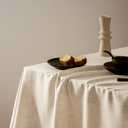 YZJZEDS Linen Tablecloth for Rectangle Table 60x84 Inch Light Tan, Farmhouse Style Beige Tablecloth, Water Resistant Burlap Tablecloths for Dining Table Farmhouse Kitchen