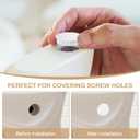 2 x 50 Pcs Plastic Hole Plugs White Screw Cover Snap in Locking Plug Flush Type Panel Round for Kitchen Furniture Chair Cabinets Hole(2 Inch, , 50), ZJ-Plastic Plugs06