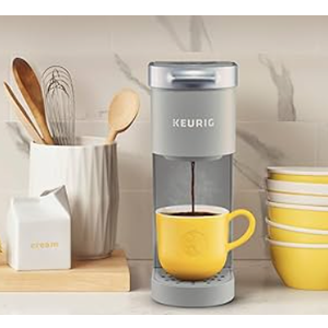 Keurig KMini Single Serve KCup Pod Coffee Maker, 6 to 12oz Brew size, with Cord Storage, Perfect for Small Spaces, Studio Gray