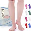 Doc Miller Compression Calf Sleeve for Men & Women, Premium Medical Grade, 15-20mmHg Graduated Support for Running, Calf Tear, Shin Splints, Knee High, Calf Sleeves, 1 Pair (Medium, Skin/Nude)