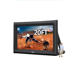 Giant Inflatable Movie Screen, Outdoor Projection Screen Blow Up Screens Thick Airtight Material Front and Rear Projection with Air Blower for Backyard Movie Night, Theme Parties, Celebrations