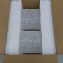 4 Pack White Linen Frosted Glass Lamp Shade Covers, 5.9in Height, 3.9in Diameter, 1.65in Fitter, Cylinder Light Fixture Lampshade, Glass Shade Replacement Globe for Chandelier Wall Sconce