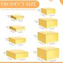 Geelin 8 Pack Acrylic Buffet Risers - 3 to 10 Inch Decorative Cube Boxes, Display Stands with Hollow Bottoms for Food Jewelry Table Display Supplies(Gold,Flat)