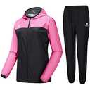 HOTSUIT Sauna Suit for Women Sweat Suits Gym Workout Exercise Sauna Jacket Pant Full Body, Pink, S