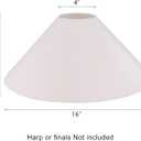 TOCHIC Empire Lamp Shades Set of 2, 4'' Top x 16'' Bottom x 9'' Slant Height Large Lamp Shade Spider Lampshades for Table Lamp Floor Lamp Beside Lamp, Spider Fitter, Cream White, 15.75 inches x 3.93 inches x 6.61 inches
