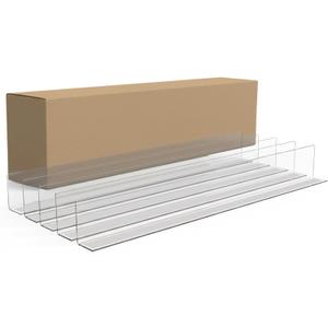 Clip Strip Shelf Dividers Pack of 50 for Retail Stores - Lightweight, Clear Adhesive Mount 1" H x 11-9/16" L Corp., 15 mil Crystal Clear PVC, Retail Shelf Separator, Item SD-1512