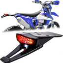 DREAMIZER Rear Fender Black 12V LED Tail Light Brake Lamp Turn Signals For Off-road Motorcycle Motocross Dirt BikeBlack#3