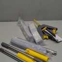 Sponge Mop with Self-Squeeze Feature, Stainless Steel Handle, 3 PVA Absorbent Mop Head Refills, Ideal for Home & Commercial Use on Tile, Floor, Bathroom & Garage