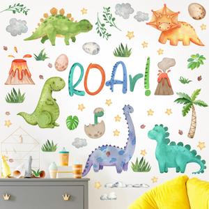 Dinosaur Wall Decals Tree Dino Wall Stickers Large Boho Decals Home Decorations for Baby Nursery Boys Girls Bedroom Playroom Kindergarten Daycare Classroom Art Decor