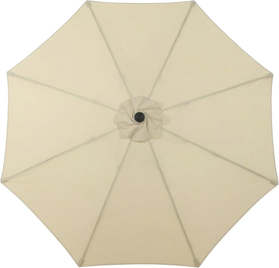 BPS Patio Umbrella Replacement Canopy for 10 ft 8 Ribs Table Umbrella, Outdoor Umbrella Replacement for Market Parasol, Canopy Only