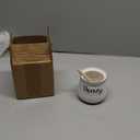 HAOTOP Farmhouse Porcelain Honey Jar with Dipper and Lid Set 12oz,Easy to Clean (White)