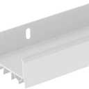 PVC Slide-On Door Bottom | Adjustable Plastic Weatherstrip Door Bottom with Drip Cap | 3 Feet (36-Inch) | for 1 3/4 Doors | White | Fits Gaps 3/8 to 7/8 