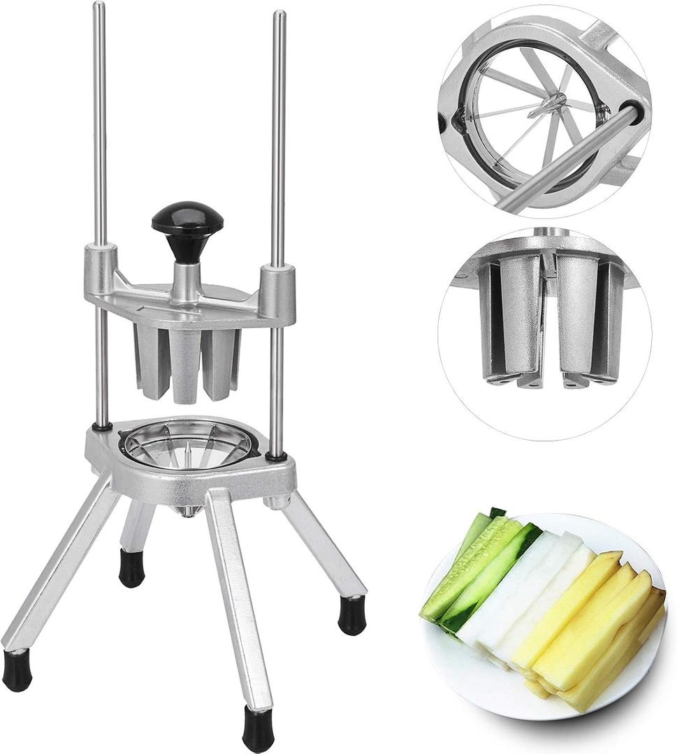 Happybuy 8-Section Commercial Easy Wedger Stainless Steel Blade Fruit Lime Slicer, Lemon Cutter 8 Wedges for Bar Restaurant 
