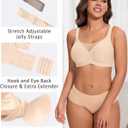 Brasfor Women WirelessSeamless Mesh Push Up No Underwire Plus Size Soft Comfortable Sleep Everyday Brattlets with Extender (S)