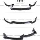 3Pcs Front Lip Compatible with 2020-2024 Tesla Model Y, Bumper Air Dam Lower Chin Splitter Protection Body Kit Fits 2020 2021 2022 2023 2024 (Carbon Fiber Pattern)