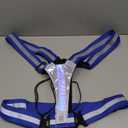 Zacro LED Reflective Vest Running Gear, 5 Lights Colors High Visibility Reflective Running Gear Rechargeable Light Up Running Vest for Walking Running Cycling, Adjustable for Men Women Kids (Blue)