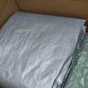 8 x 10 FT Waterproof Heavy Duty Tarp, 10 Mil Thick, Outdoor Furniture Covers, Plastic Insulated Tarpaulin for Camping Tent Roof Boat Patio Pool Cover, Large & Small Multi-Size Tarps, Silver/Brown