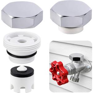 2 Pack Vacuum Breakers Outside Faucet, Stainless Steel Vacuum Breaker Repair Kit Vac-Vbk-X1B, Vacuum Breaker Replacement for Traditional Anti Siphon Frost Free Sillcock Valves