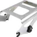 YHMOTO Detachable Two 2-Up Tour Pack Pak Mounting Luggage Rack for Harley Touring Road King Street Glide Road Glide 2009-2013 (Black or Chorme) (Chrome)