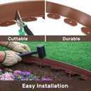 AGTEK Garden Edging 98FT Landscape Edging Kit 3 Inch Height Plastic Garden Border No Dig Lawn Border for Yard Flower Bed with 60 Stakes