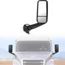 Door Mirror with Arm Replacement for 2018-2024 Freightliner Cascadia,Semi Trucks Freightliner Cascadia Accessories,Motorized with Heater,Black,Passenger/Right Side