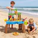 Water Table for Toddlers 3-5 Outdoor Toys for Kids Ages 4-8 3-Tier Kids Sand Water Tables with Fishing Game Set Activity Sensory Table Summer Gift Beach Outside Toys for Toddler Boys