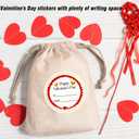 2 x Happy Valentine's Day Stickers 60Pcs Valentine's Day Gift Stickers for Gift Wrapping Signature Decoration and Wedding Invitation Card Bridal Shower Valentines Party Favor