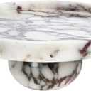 Preciousness Marble Decorative Tray for Home Decor,Living Room Decor,Coffee Table Decor,Decorative Tray for Living Room Decor, Kitchen Table Decor or Serving Tray (7", Calacatta Viola 19)