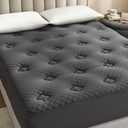 Hansleep Memory Foam Mattress Topper Double Bed, Mattress Cover Pad with Extra Deep Pocket, 135x190cm