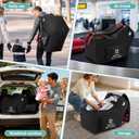 RAINSMORE Infant Car Seat Travel Bag for Airplane Compatible with All Nuna Pipa Car Seat and Base Chicco KeyFit 30 and Base Padded Car Seat Backpack for Travel Carseat Gate Check Bag with Side Pocket