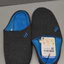 VeraCosy Men's Two-Tone Memory Foam House Slippers Indoor Outdoor Durable Rubber Sole, Size 13-14