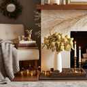 6pcs Christmas Gold Glitter Picks and Sprays for Tree Artificial Gold Flower Leaf with Gift Box Bird Ball Ornaments Branches Stems Decorations DIY Wreath Vase Table Centerpieces Home Decor