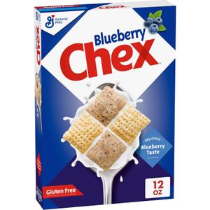 Blueberry Chex Cereal, Gluten Free Breakfast Cereal, Made with Whole Grain, 12 oz