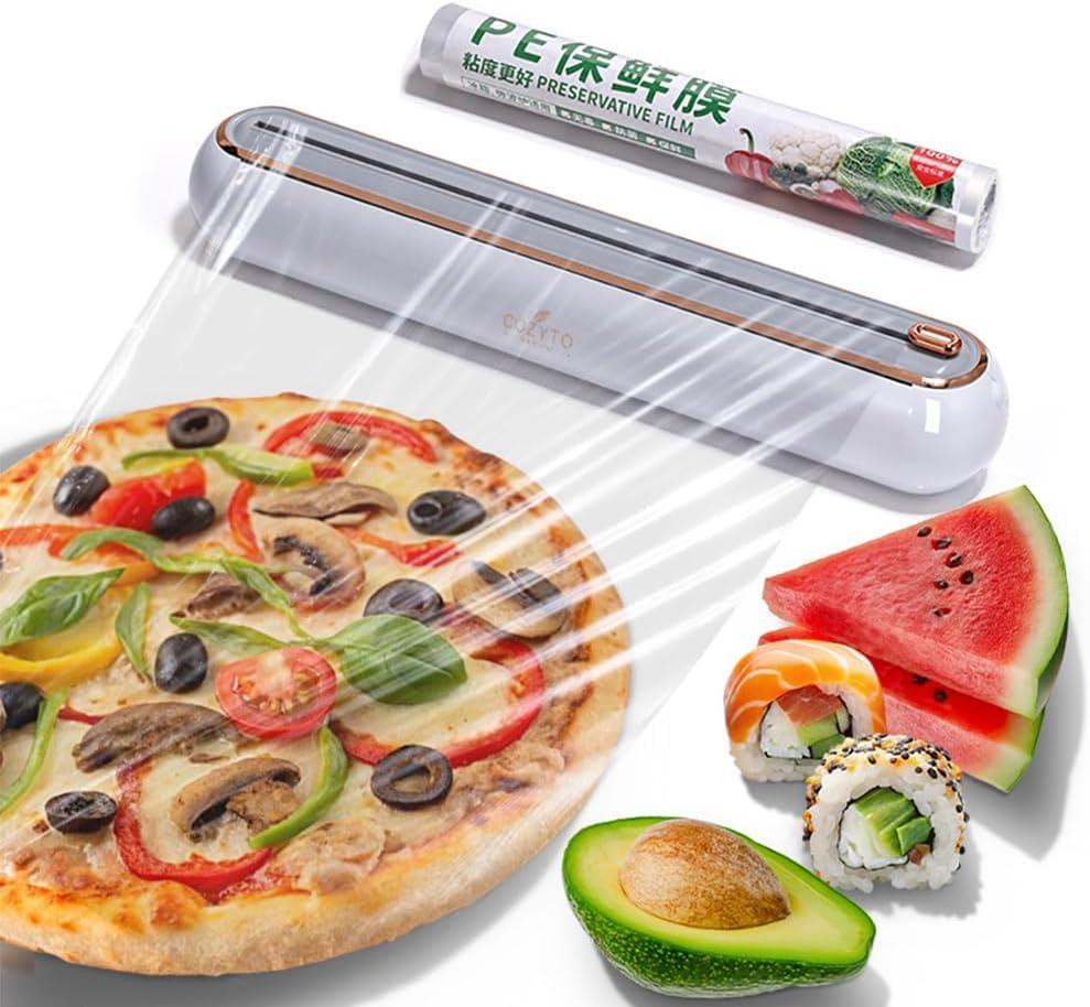 EasyCutter- The Premium Effortless Cling Film Dispenser for Every Kitchen by COZYTO (Amazing Gray)