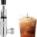 Nitro Tap Stout Faucet, All Stainless Steel Nitrogen Draft Beer Tower Cold Brew Nitro Kegerator Draught Keg Tap with Homebrew Standard Beer Faucet Handle