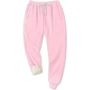 Unisex Kids Winter Active Sherpa-Lined Fleece Sweatpants Warm Athletic Jogger Pants with Pockets 8 Years