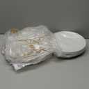 3 Tiered Serving Stand with White Porcelain Plate Set 2 Pack Rotatable Dessert Table Display Set 10'' Round Tiered Serving Trays & Platters for Cake Fruit Cookie Dessert 2 Stand + 6 Plates