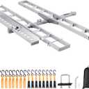 VEVOR Motorcycle Carrier, 2-Bike 600 LBS Aluminum Motorcycle Carrier Hitch Mount, Loading Ramp, Scooter Dirt Bike Trailer Hauler, Ratchet Straps and Stabilizer, for Car, Truck with 2" Hitch Receiver