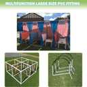 7 x 6Pack 5 Way PVC Fittings 1-1/2Inch, SCH40 Furniture Grade Elbow Fittings for 1-1/2Inch PVC Pipe, Elbow Pipe Fitting Connector for Garden Enclosures Dog Agility Jumps Greenhouse