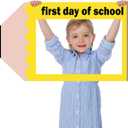 35 x 16 Inch First Day of School Back to School Party Photo Booth Prop Selfie Frame KT Board Pencil Shape Picture Frame Prop Welcome Party Supplies for Students Teacher Classroom