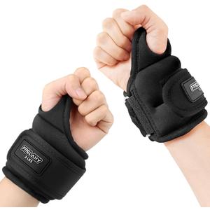 Frelaxy Wrist Weights with Thumb Loops Lock for Men Women  3lbs*2 Ankle Weights Weighted Gloves for Running Strength Training Yoga Walking Exercises (Black)