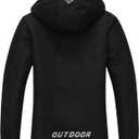 Women's Waterproof Ski Jacket Warm Winter Coat Hooded Windbreaker | Detachable Hood, Zipper Pockets, Warm, Windproof, Waterproof For Skiing Daily Winter Activities (S)
