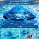 Smart Pool Alarm with App for Inground & Above Ground Pools, Adjustable Sensitivity Water Detection Alarm up to 20x40ft, 85dB+ Safety Alerts for Kids, Pets & Accidental Entry(Blue)
