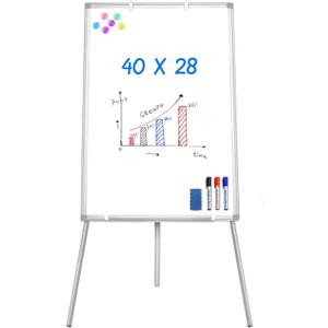 Easel Whiteboard - Magnetic Portable Dry Erase 40 x 28 Tripod Height Adjustable, Flipchart Easel Stand White Board for Office (40x28 White)