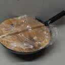 cast iron wok with lid,14 inch woks & stir-fry pans nonstick, chinese traditional pans for open fire, large cookwares, cooking, bbq, grill, camping, blue carbon steel pre-seasoned wok (36cm)