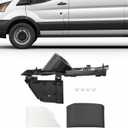 HECASA Fuel Gas Filler Pocket Housing Hinge Door Cover Kit Compatible with 2015-2023 Ford Transit Van 150 250 350 HD Replacement for CK4Z-5427936-J CK4Z-61405A26-B (Housing+White Cover+Door Molding)