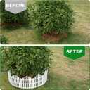Garden Edging Border No-Dig 13FT White 14.6 Inch Tall Landscape Edging with 14pcs Stakes for Decorate The Garden