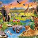 1000 Pieces Jigsaw Puzzles for Adults and Teens and Family Happy Game Time Animal Cute Funny Puzzle (Wild Animals)