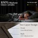 Dark Chocolate 96 Inch Blackout Pinch Pleated Curtains 2 Panels Set for Living Room Darkening Thick Linen Textured 100% Black Out Drapes 96 Inches Long Pinch Pleat Light Blocking Bedroom Brown